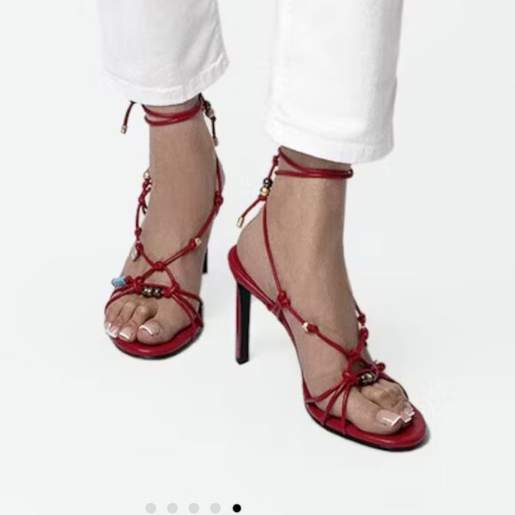 NWT ZADIG & VOLTAIRE ALANA SANDALS IN POWER SZ 36 - Picture 2 of 11